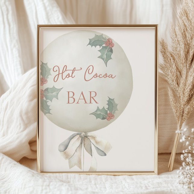 Póster Bar de cacao caliente de cumpleaños con globos vin (Subido por el creador)
