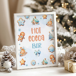 Póster Bar de cacao caliente Navidades de la Cocina Azul 