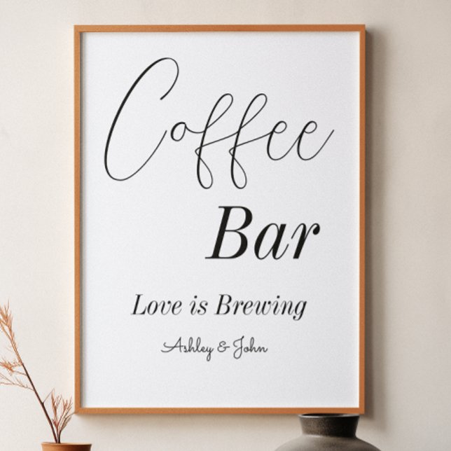 Póster Bar de Café Blanco y Negro Boda Despedida de Solte (Subido por el creador)