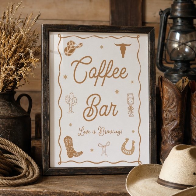 Póster Bar de Café para Despedida de Soltera Western (Subido por el creador)
