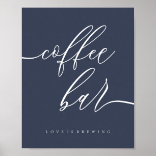 Póster Bar de Café Simple Marina
