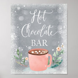 Póster Bar de chocolate caliente Cocoa Chica dulce Rótulo