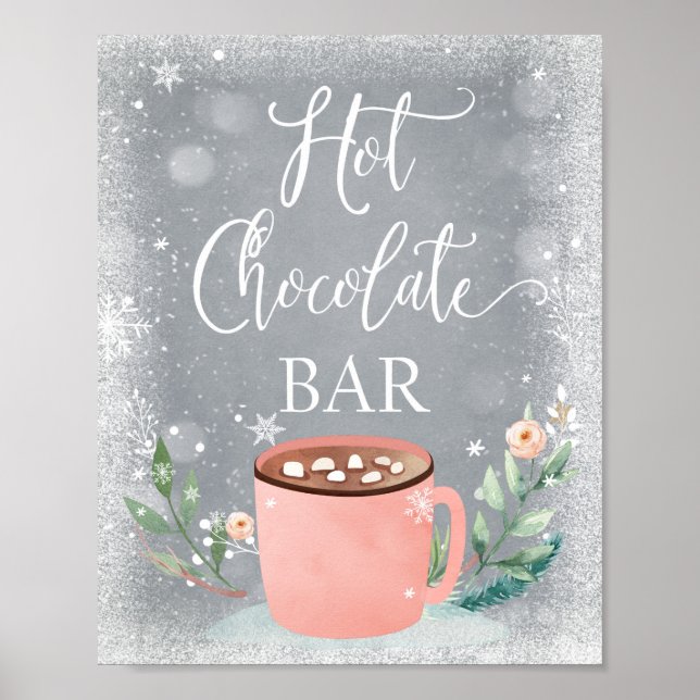 Póster Bar de chocolate caliente Cocoa Chica dulce Rótulo (Frente)