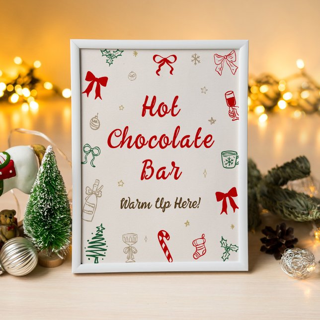 Póster Bar de Chocolate Caliente de Navidad (Subido por el creador)