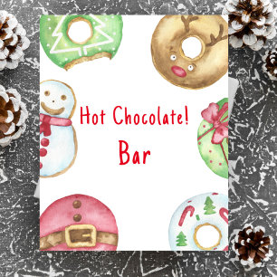 Póster Bar de chocolate caliente para baby shower de invi