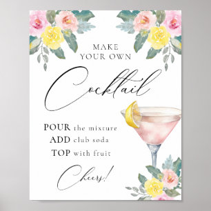Póster Bar de coctelería Bright
