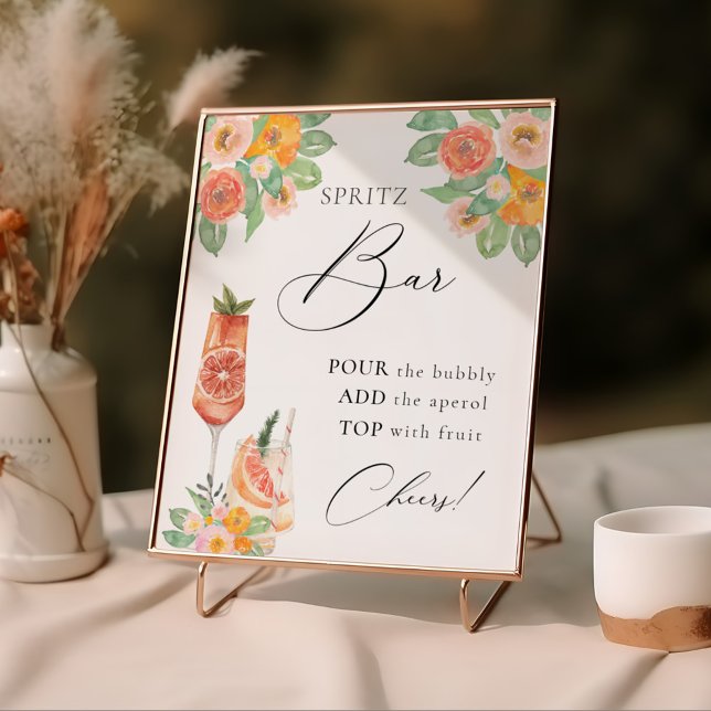 Póster Bar de cócteles brillantes Amor a primera Spritz (Subido por el creador)