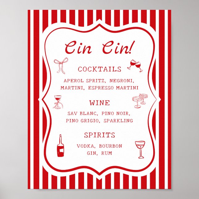 Póster Bar de Despedida de Soltera That's Amore (Frente)