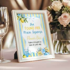 Póster Bar de Flores Floral Blue Main Squeeze para Desped