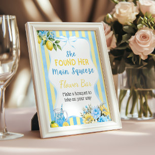 Póster Bar de Flores Floral Blue Main Squeeze para Desped