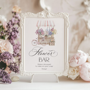 Póster Bar de flores fresco del mercado Elegante