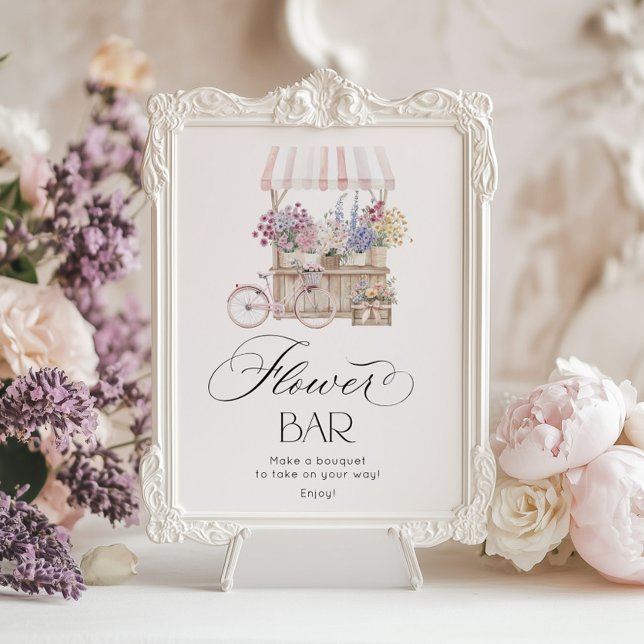 Póster Bar de flores recién salido del mercado elegante (Subido por el creador)
