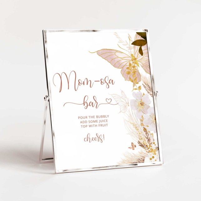 Póster Bar de mariposa de Relieve metalizado de oro Boho (Subido por el creador)