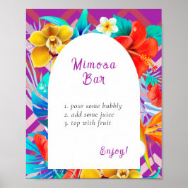 Póster Bar de Mimosa de Fiesta de Despedida de Soltera Ma