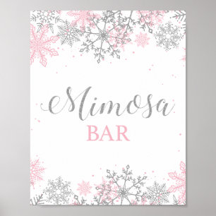 Póster Bar de Mimosa de Winter Onederland