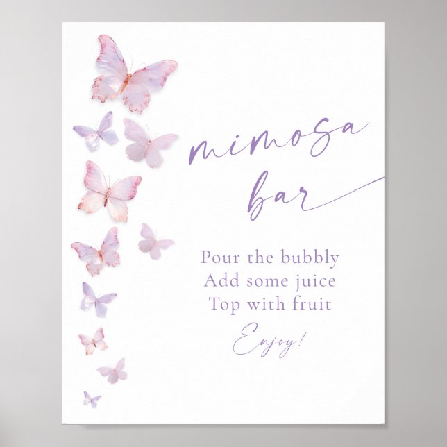 Póster Bar de Mimosa para Despedida de Soltera con Maripo (Frente)