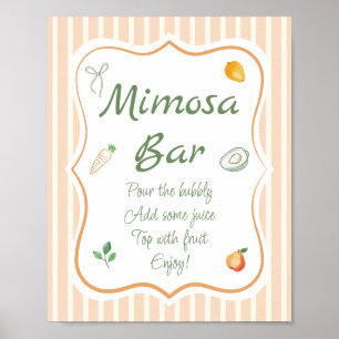 Póster Bar de Mimosa para Despedida de Soltera en el Merc