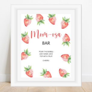 Póster Bar de Mom-osa de fresa 