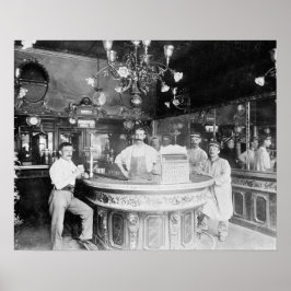 Póster Bar de París, 1895. Foto Vintage