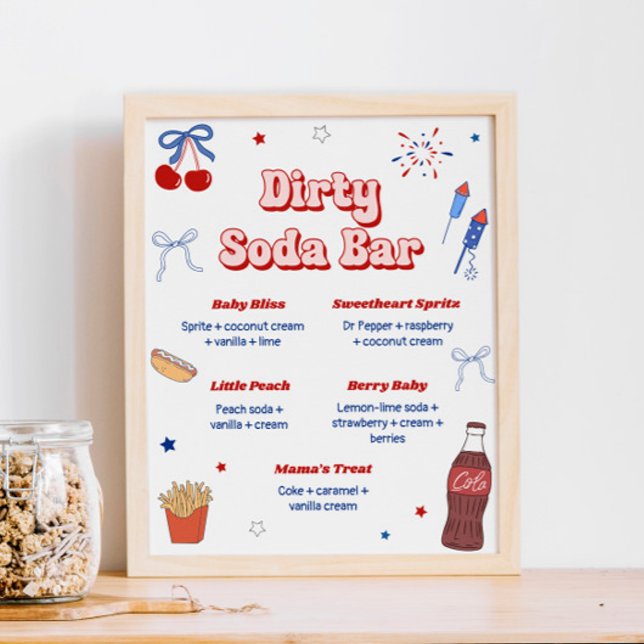 Póster Bar de refrescos sucios para baby shower de Americ (Subido por el creador)