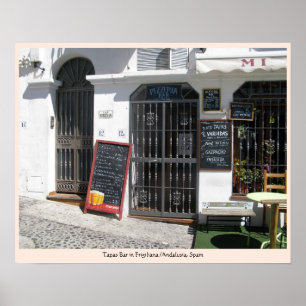 Póster Bar de tapas en Frigiliana / Andalucía, España