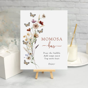 Póster Bar de Terracota Momosa de Flores Silvestres