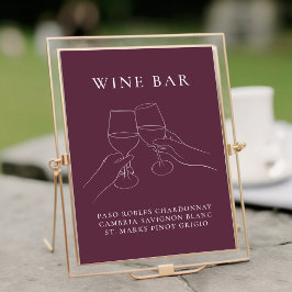 Póster Bar de vino moderno chic
