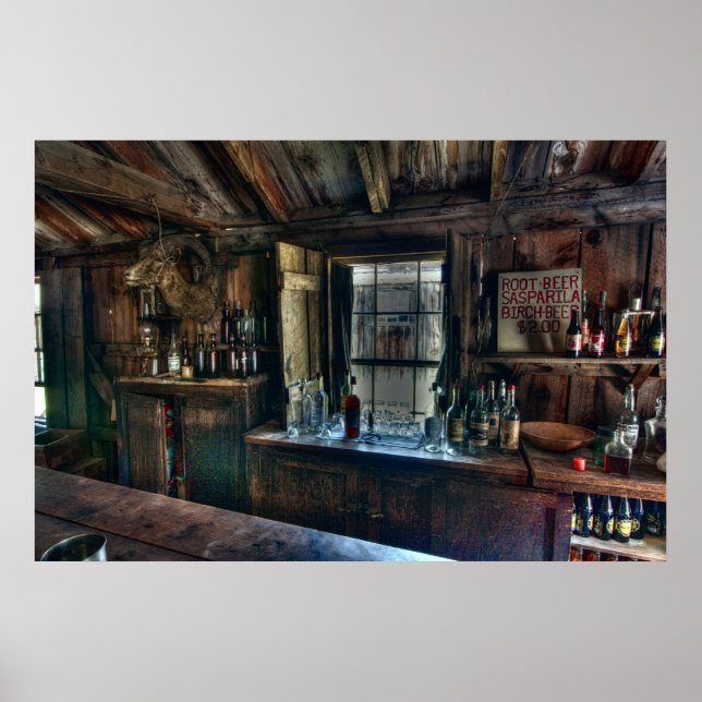 Póster BAR en el viejo SALÓN DE CRITERIOS OCCIDENTALES (Frente)