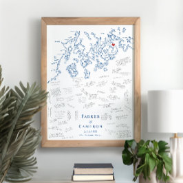 Póster Bar Harbour ME Boda Elegante Poster de libros de i