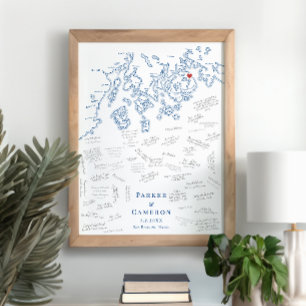 Póster Bar Harbour ME Boda Elegante Poster de libros de i