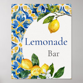 Póster Bar Lemonade Lemon Birday Lemonade