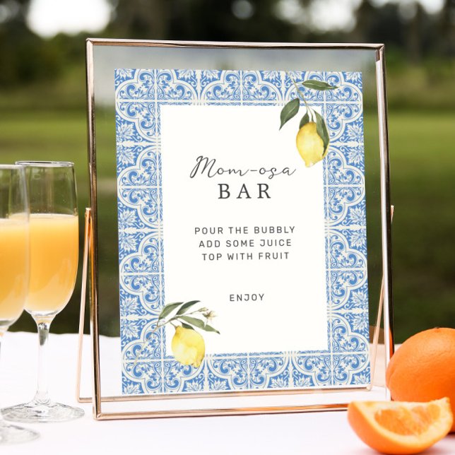 Póster Bar mediterráneo Amalfi Capri Baby Shower Mimosa (Subido por el creador)