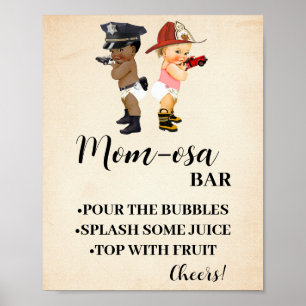 Póster Bar Mimosa Bar Mimosa Pequeño Recluta Baby Shower