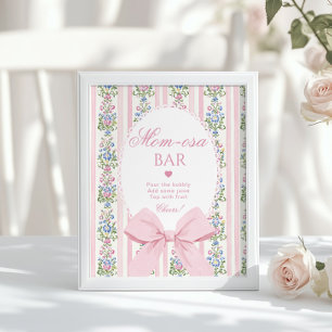 Póster Bar Momosa Bow Rosa Love Shack Baby