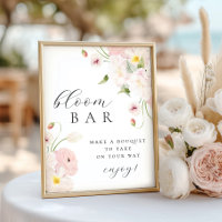 Bar Pastel Pink Floral Bouqet