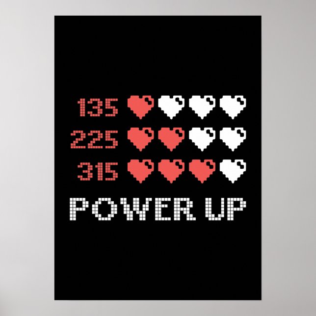 Póster Bar Power Up, Funny, Gamer, Retro, Geek, Nerd Post (Frente)