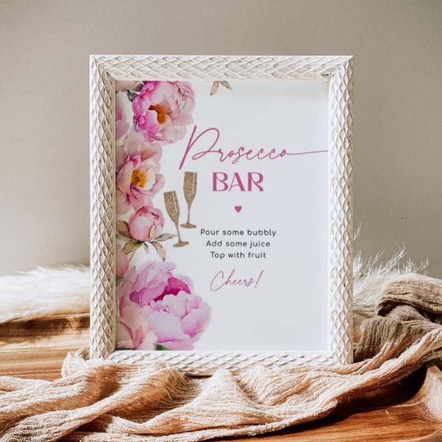 Póster Bar presecco luminoso rosa peonía novia mimosa bar (Subido por el creador)