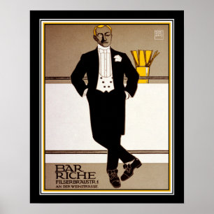 Póster "Bar Riche" aprox. 1907 Anuncio de Hans Rudi Erdt