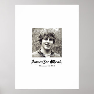 Póster Bar Rótulo Mitzvah En Poster De Junta Fiesta