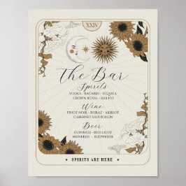 Póster Bar Rótulo Tarot Rótulo Boda Recepción Halloween
