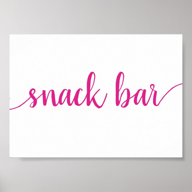 Póster Bar sencillo de aperitivos | Rótulo de eventos Hot (Frente)