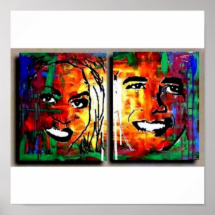 PÓSTER BARACK MICHELLE OBAMA PRESIDENTE NEGRO PRIMERA DAM