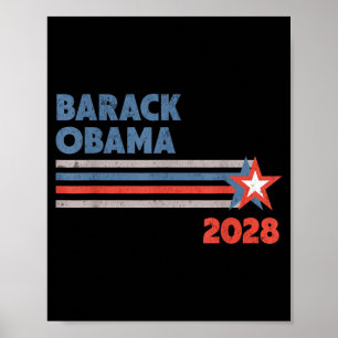 Póster Barack Obama 2028 Presidente Campaña Patriótica
