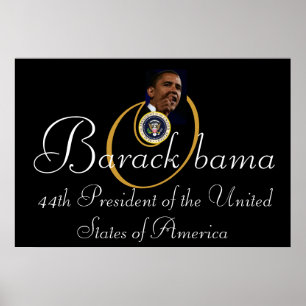Póster Barack Obama 44º presidente 52 "x35" conmemorativo
