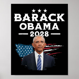 Póster Barack Obama de época para Presidente 2028 - Obama
