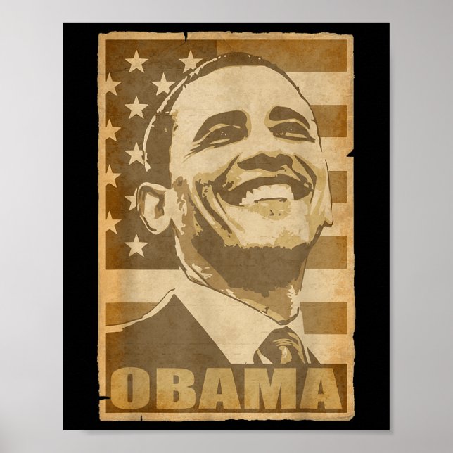 Póster Barack Obama desgarrado Poster (Frente)