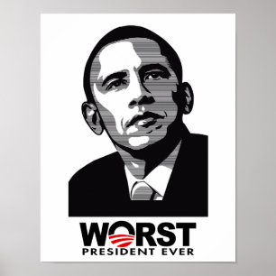 Póster Barack Obama el peor presidente de la historia