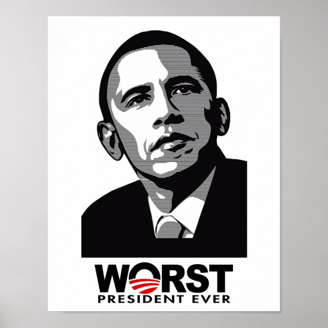 Póster Barack Obama el peor presidente de la historia (Frente)