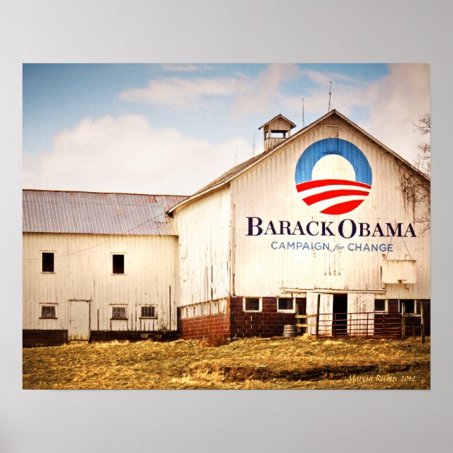 Póster Barack Obama en la campaña presidencial (Frente)