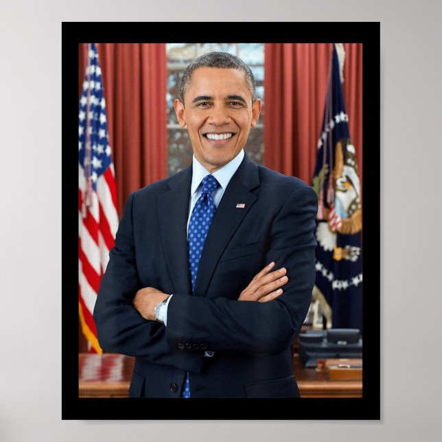 Póster Barack Obama Foto 44º presidente Potus Patriótico (Frente)